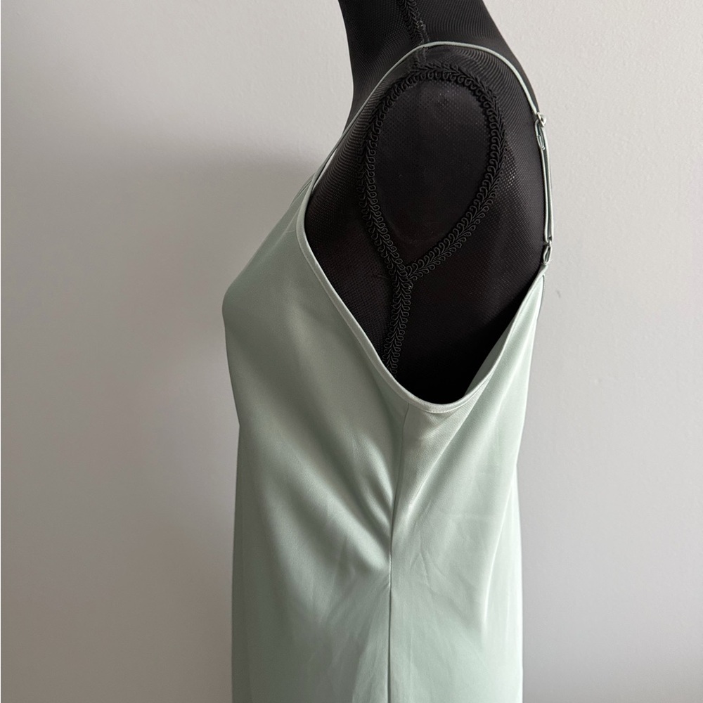 Birdy Grey Women’s Alice Matte Sage Spaghetti Straps Slip Maxi Dress L - Picture 9 of 14